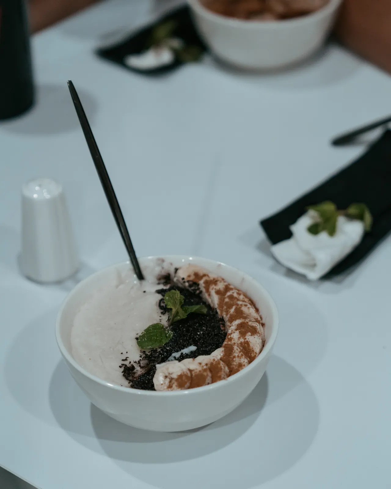 A protein bowl from above